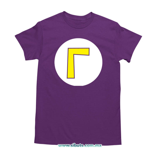 Playera Hombre Mario Bros Waluigi