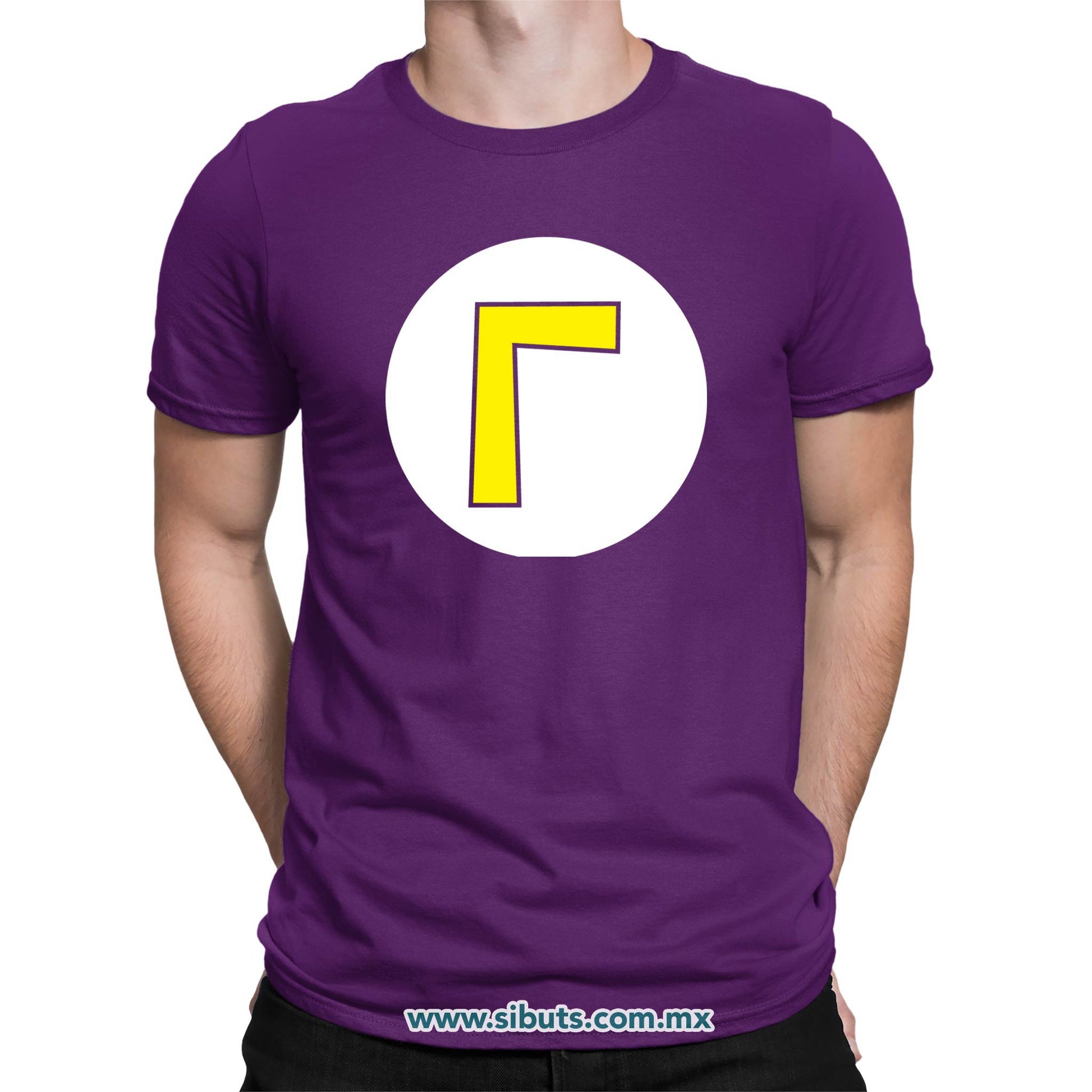 Playera Hombre Mario Bros Waluigi