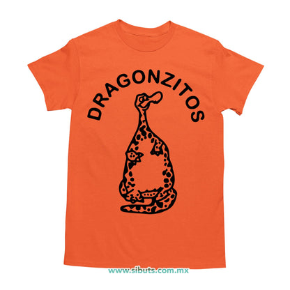 Playera Hombre Dulces Dragonzito Naranja