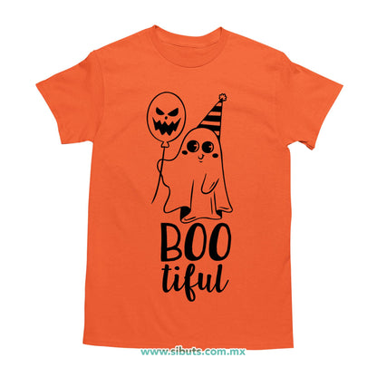 Playera Hombre Halloween Boo Tiful