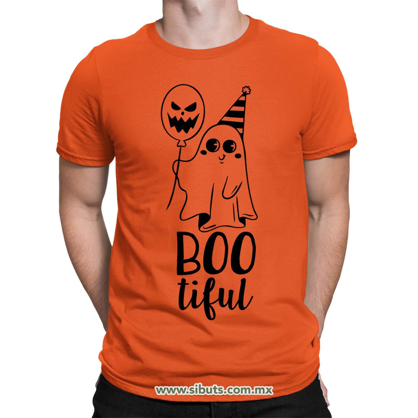 Playera Hombre Halloween Boo Tiful