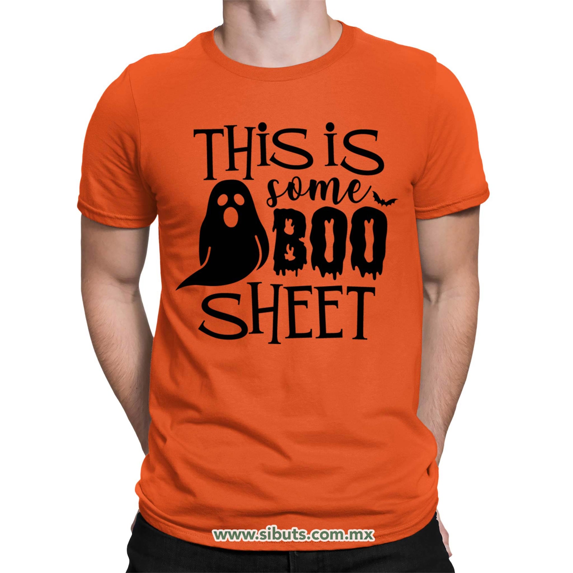 Playera Hombre Halloween This Is Some Boo Sheet