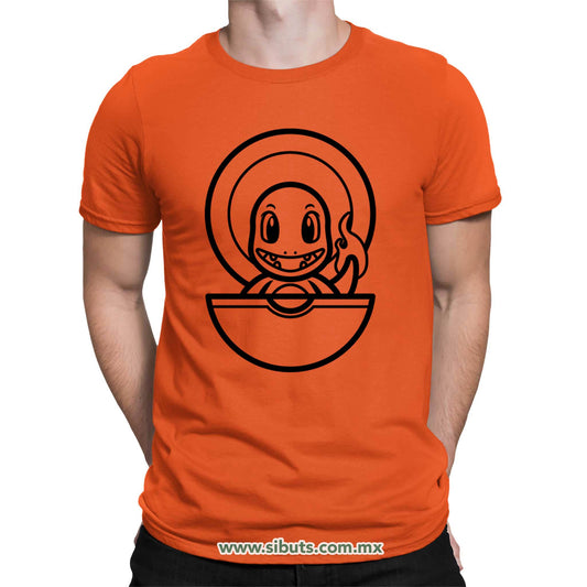 Playera Hombre Pokemon Charmander Point