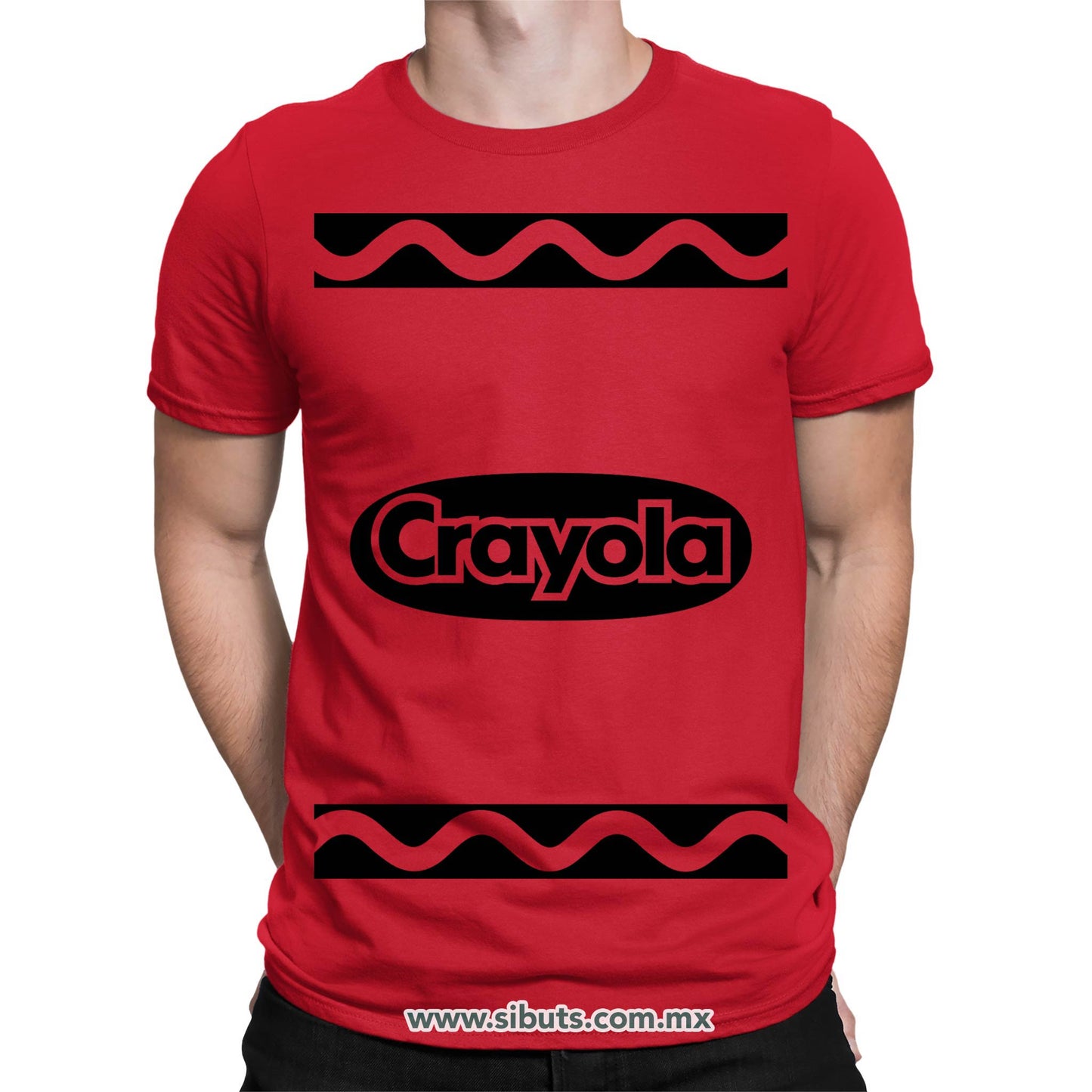 Playera Hombre Crayola Rojo