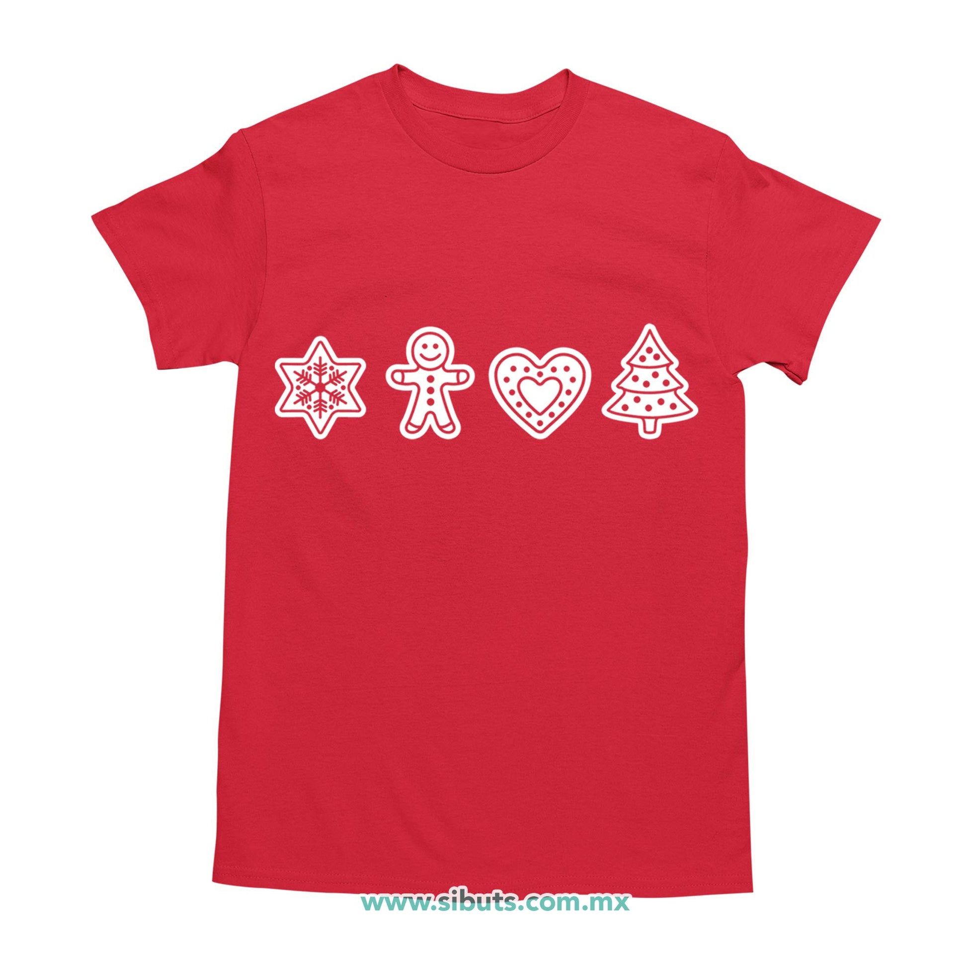 Playera Hombre Galletas De Jengibre Navidad