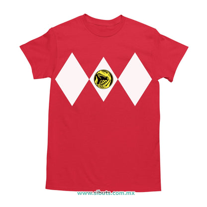 Playera Hombre Power Ranger Rojo