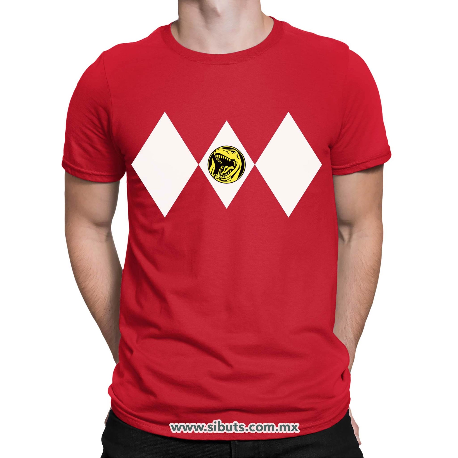 Playera Hombre Power Ranger Rojo
