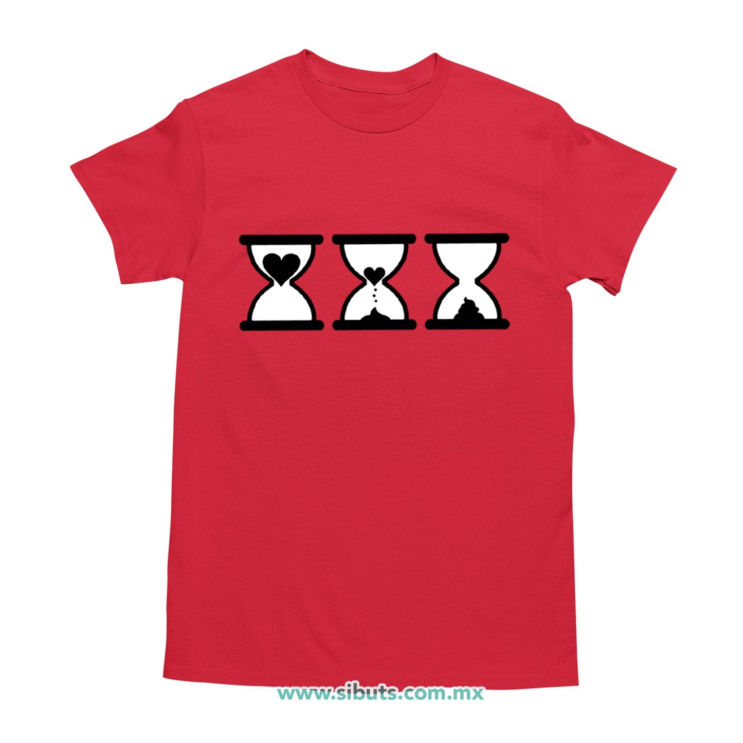 Playera Hombre San Valentin Reloj De Arena Desamor