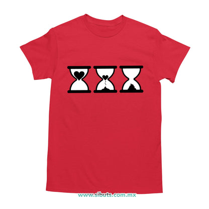 Playera Hombre San Valentin Reloj De Arena Desamor