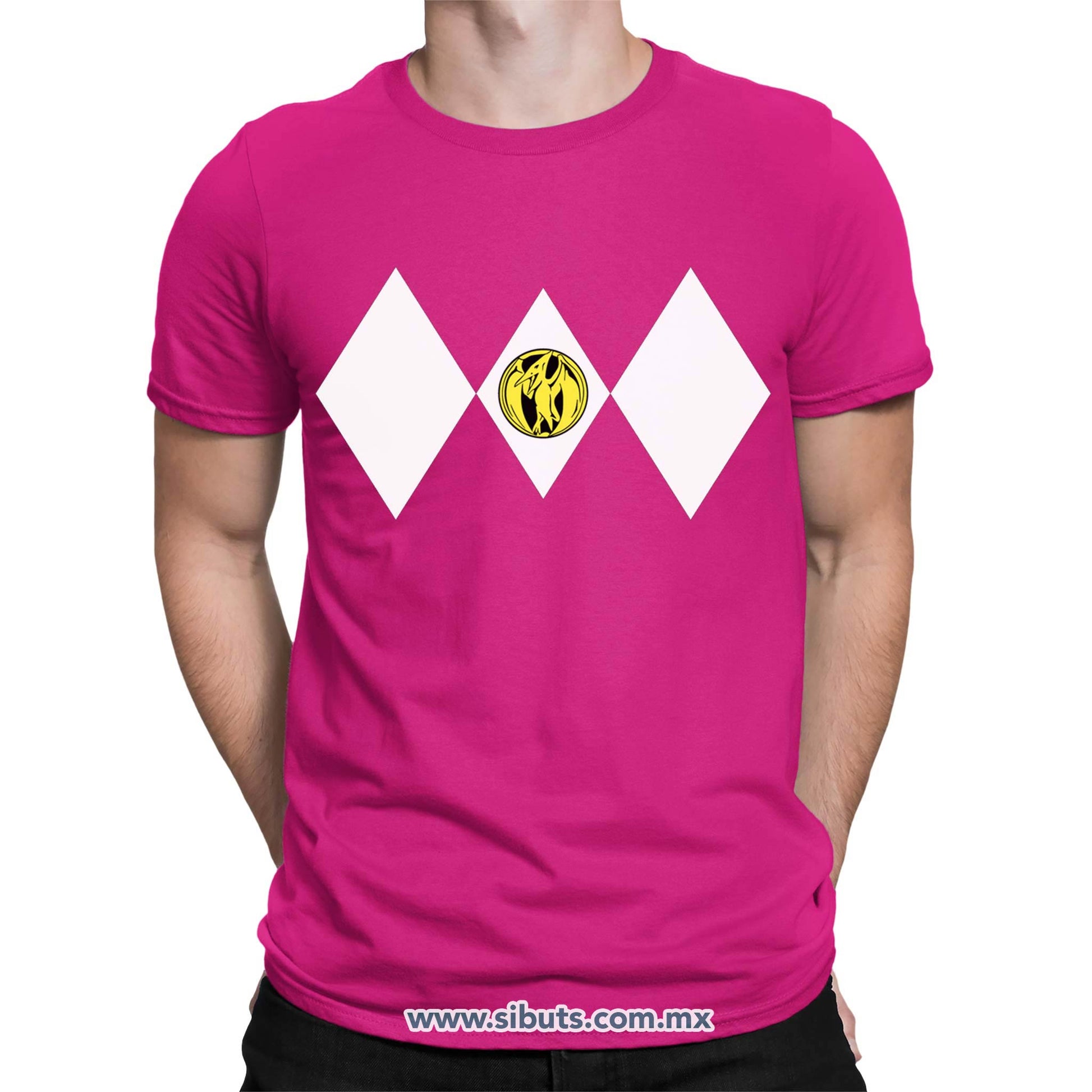Playera Hombre Power Ranger Rosa