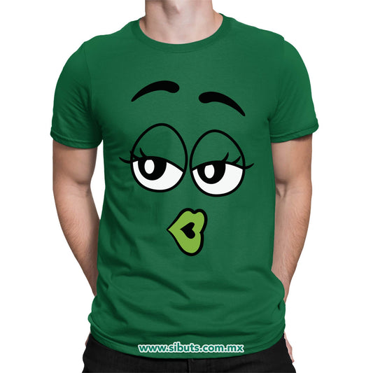 Playera Hombre Chocolates M&M Verde