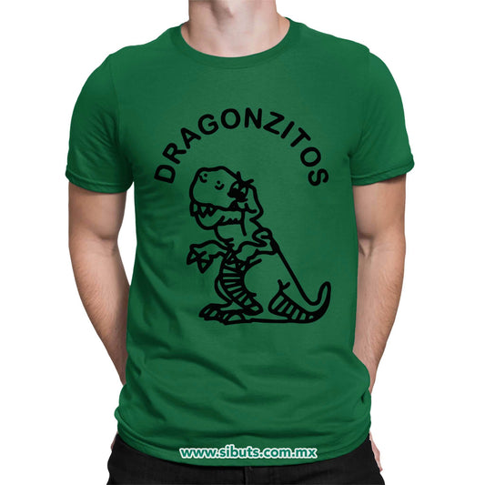 Playera Hombre Dulces Dragonzito Verde