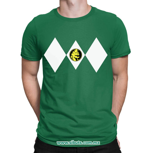 Playera Hombre Power Ranger Verde