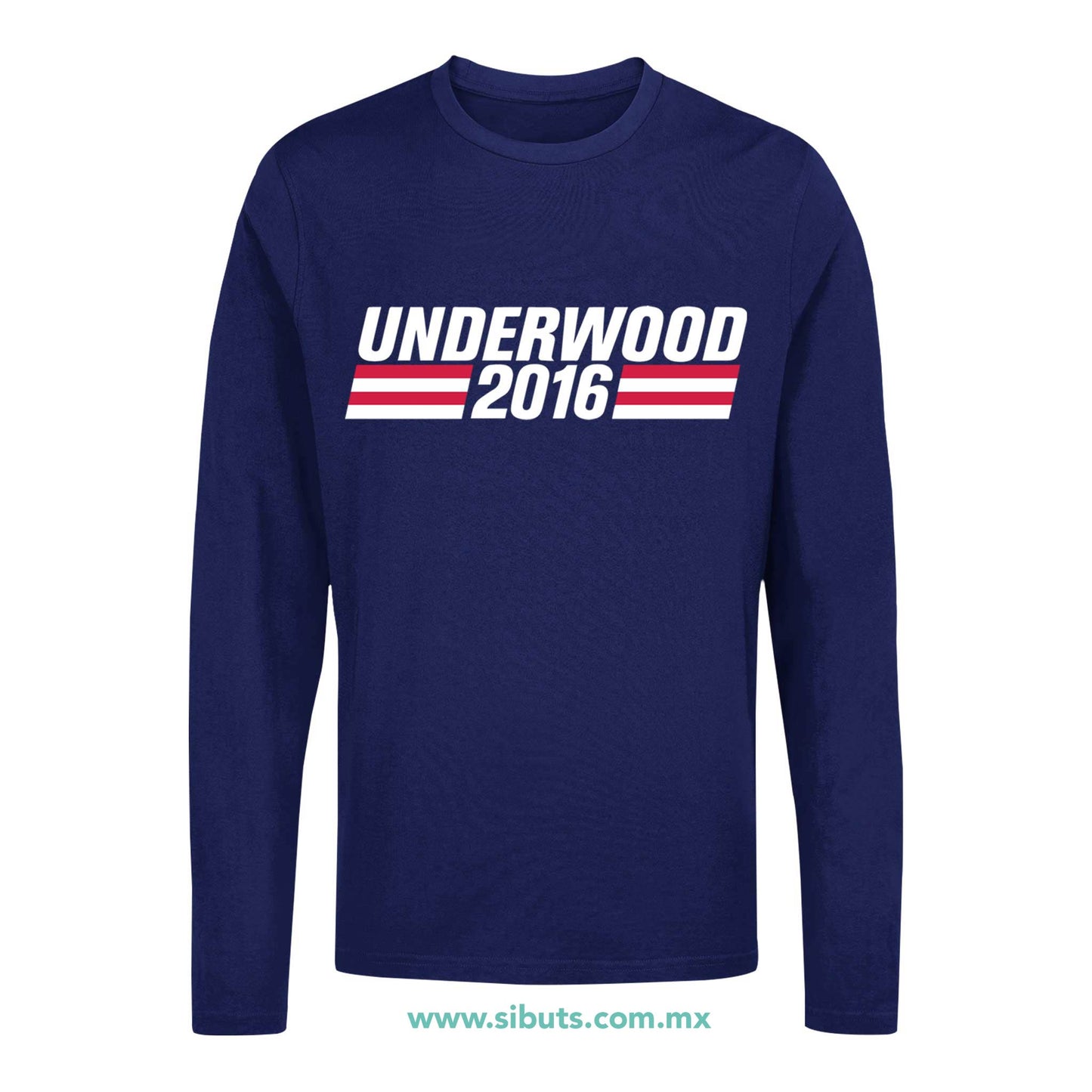 Playera Hombre Manga Larga House Of Cards Underwood 2016