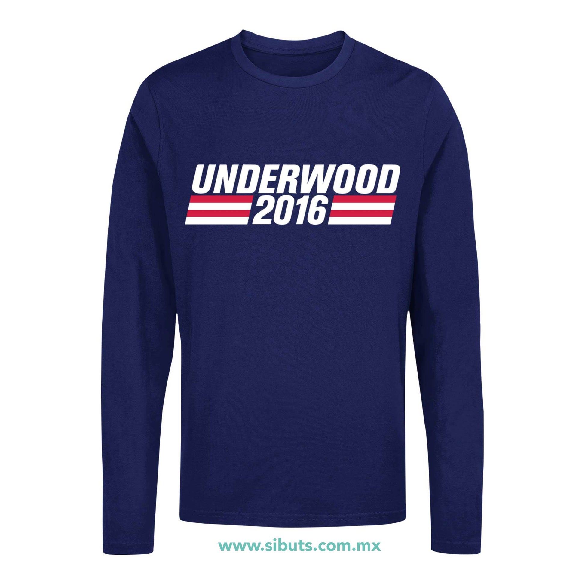 Playera Hombre Manga Larga House Of Cards Underwood 2016