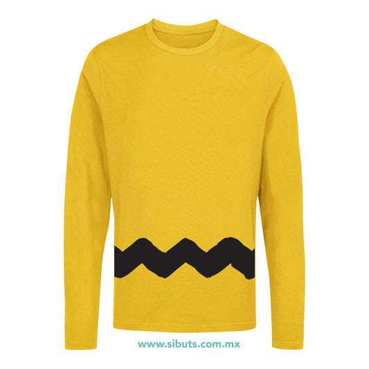 Playera Hombre Manga Larga Charly Brown