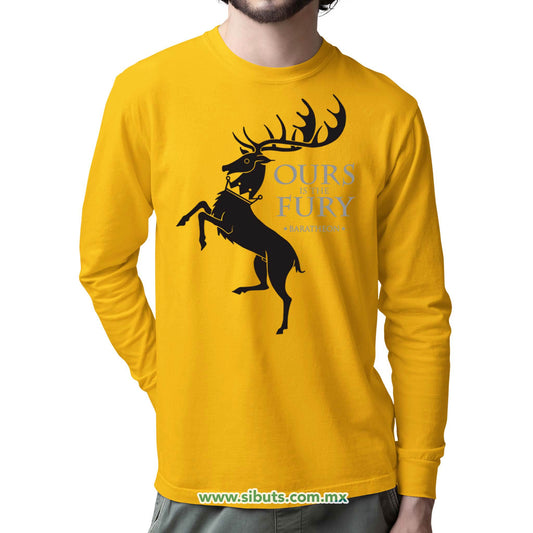 Playera Hombre Manga Larga Game Of Thrones House Baratheon