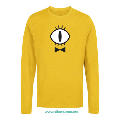 Playera Hombre Manga Larga Gravity Falls Bill