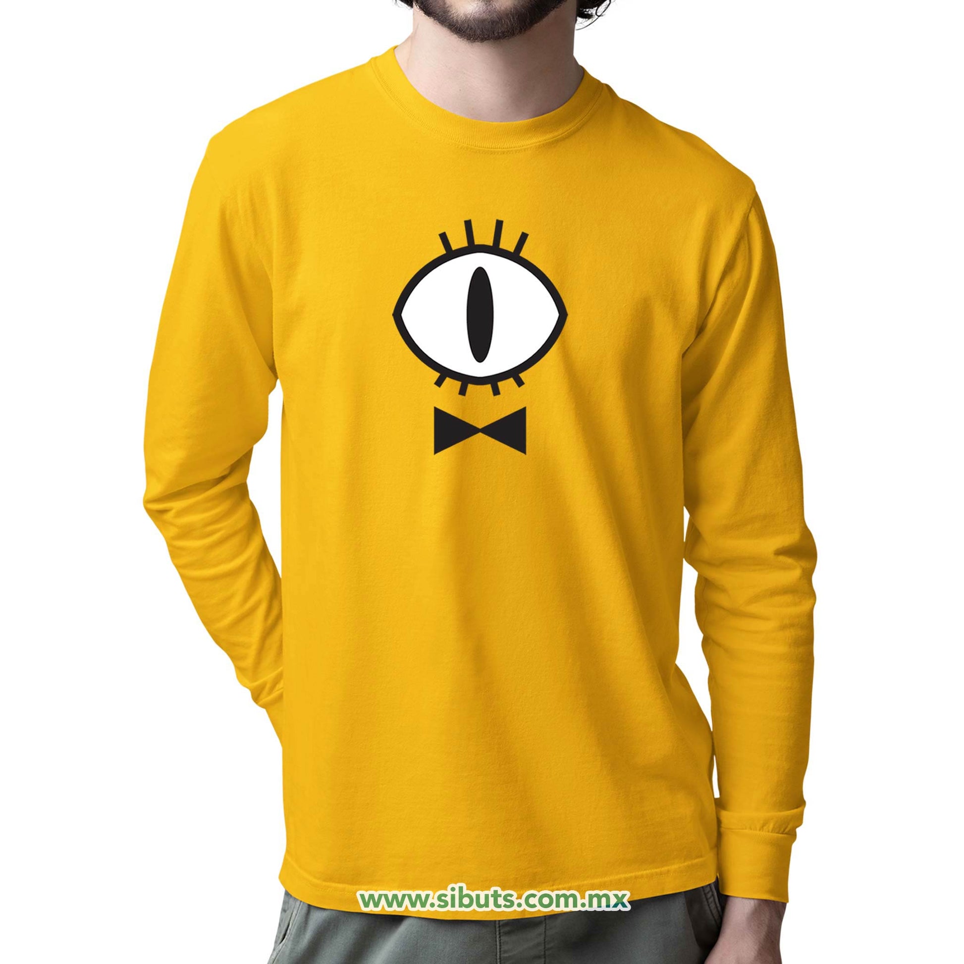 Playera Hombre Manga Larga Gravity Falls Bill