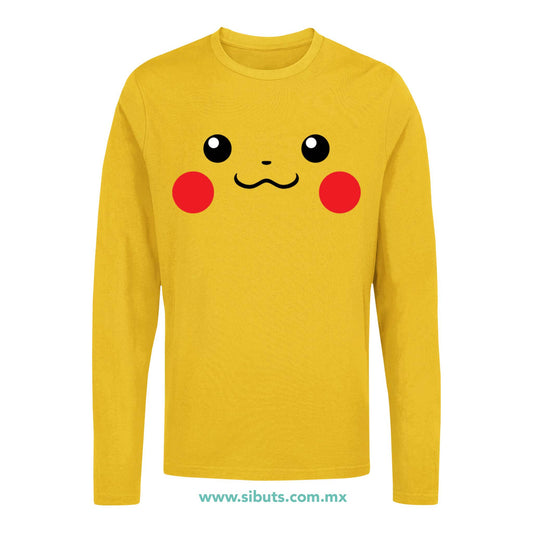Playera Hombre Manga Larga Pokemon Pikachu