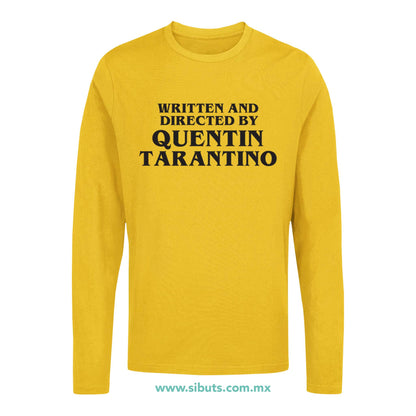 Playera Hombre Manga Larga Written And Directed By Quentin Tarantino