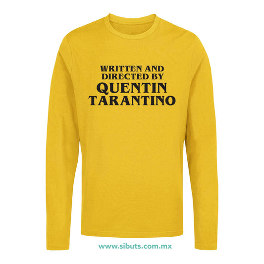 Playera Hombre Manga Larga Written And Directed By Quentin Tarantino