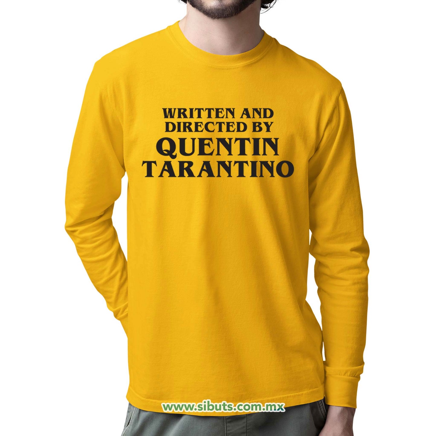 Playera Hombre Manga Larga Written And Directed By Quentin Tarantino