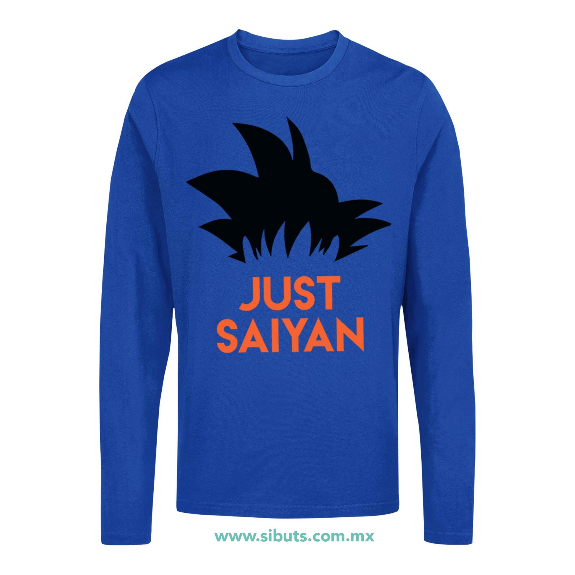 Playera Hombre Manga Larga Dragon Ball Goku Just Saiyan