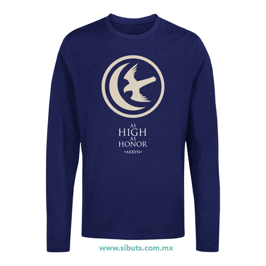 Playera Hombre Manga Larga Game Of Thrones House Arryn