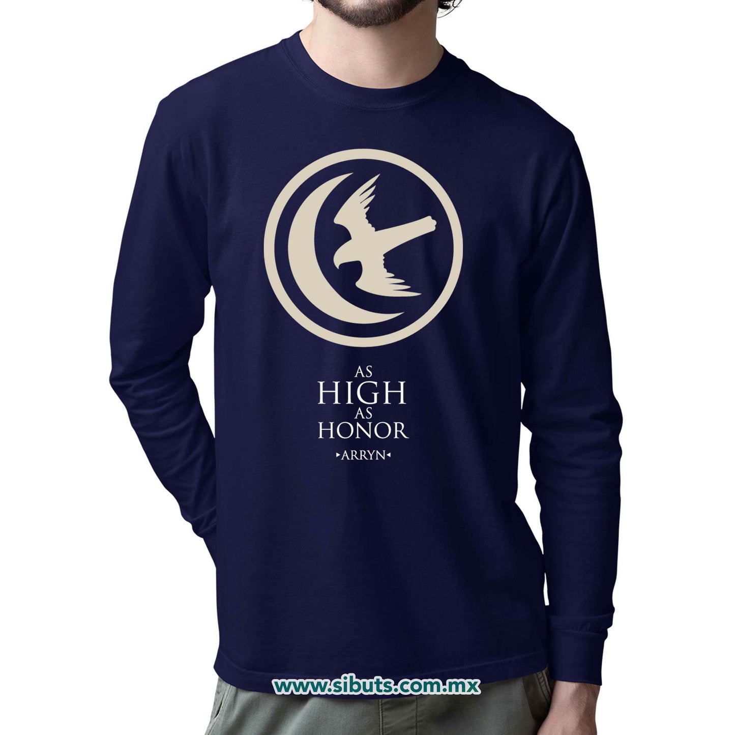 Playera Hombre Manga Larga Game Of Thrones House Arryn