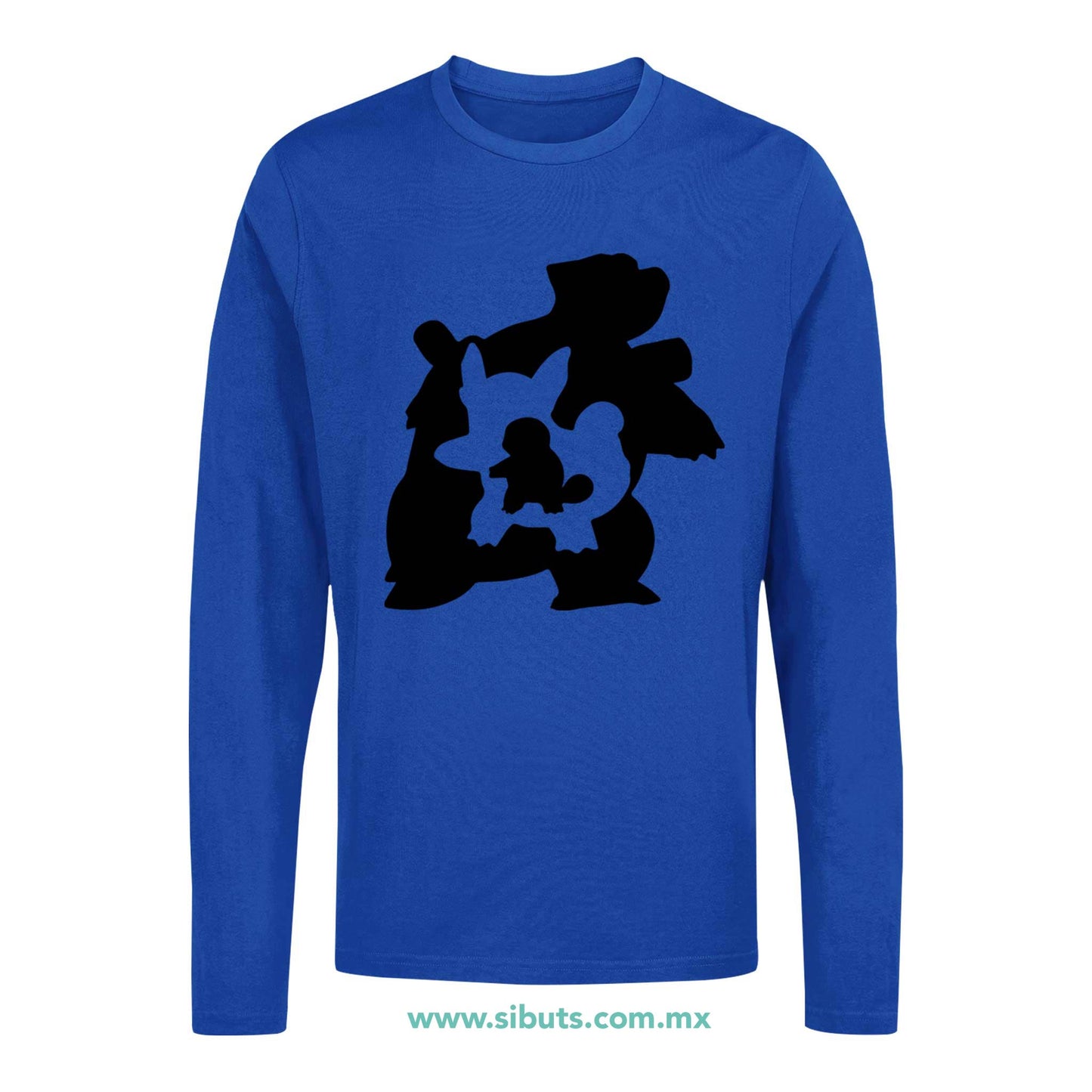 Playera Hombre Manga Larga Pokemon Squirttle Evolutions