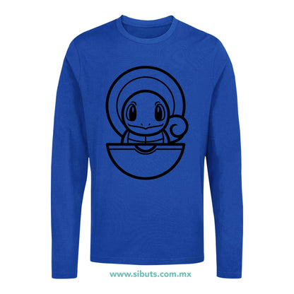 Playera Hombre Manga Larga Pokemon Squirttle Point
