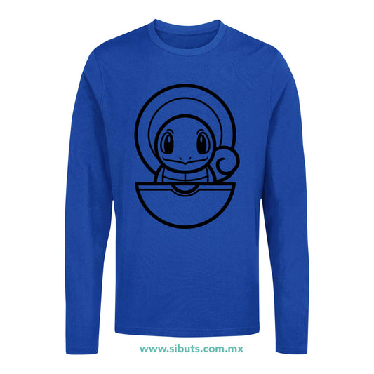 Playera Hombre Manga Larga Pokemon Squirttle Point
