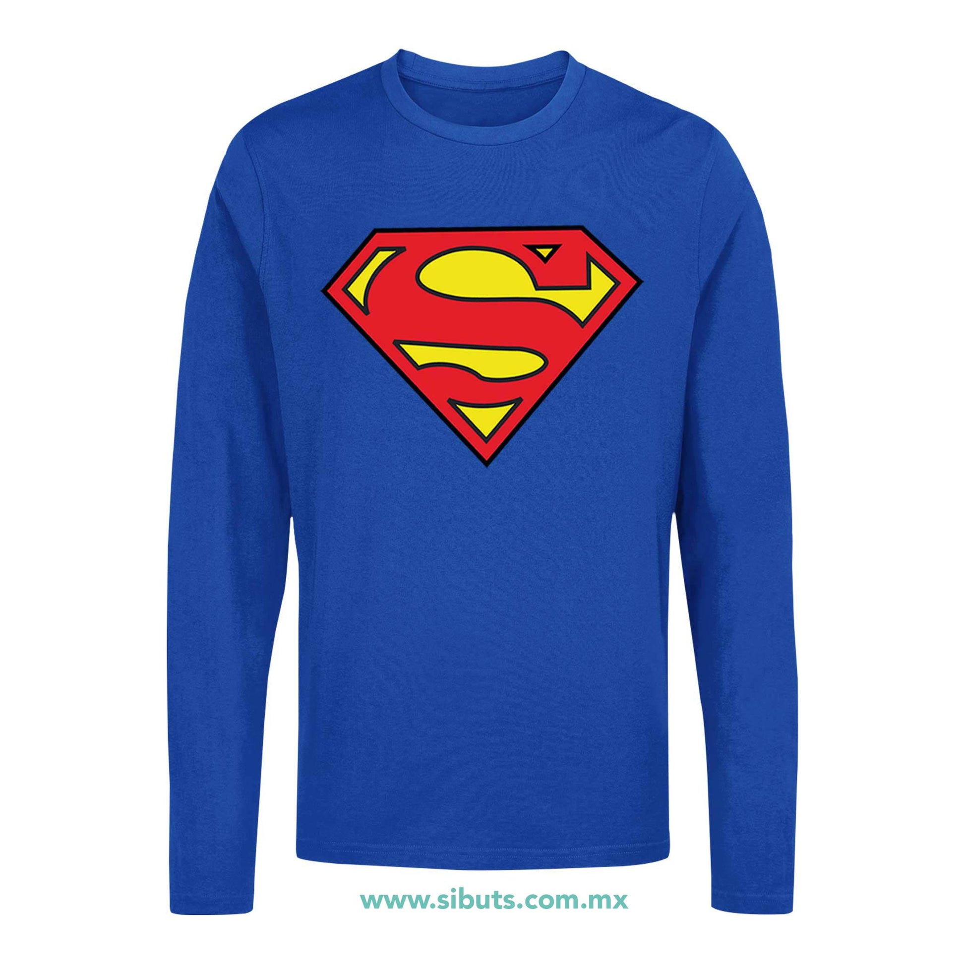 Playera Hombre Manga Larga Superman