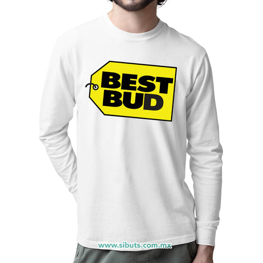 Playera Hombre Manga Larga Best Bud
