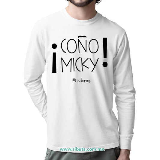 Playera Hombre Manga Larga Luis Miguel Coño Micky