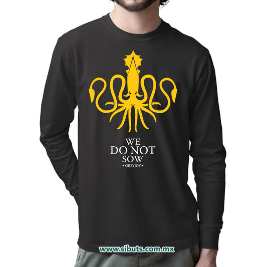 Playera Hombre Manga Larga Game Of Thrones House Greyjoy