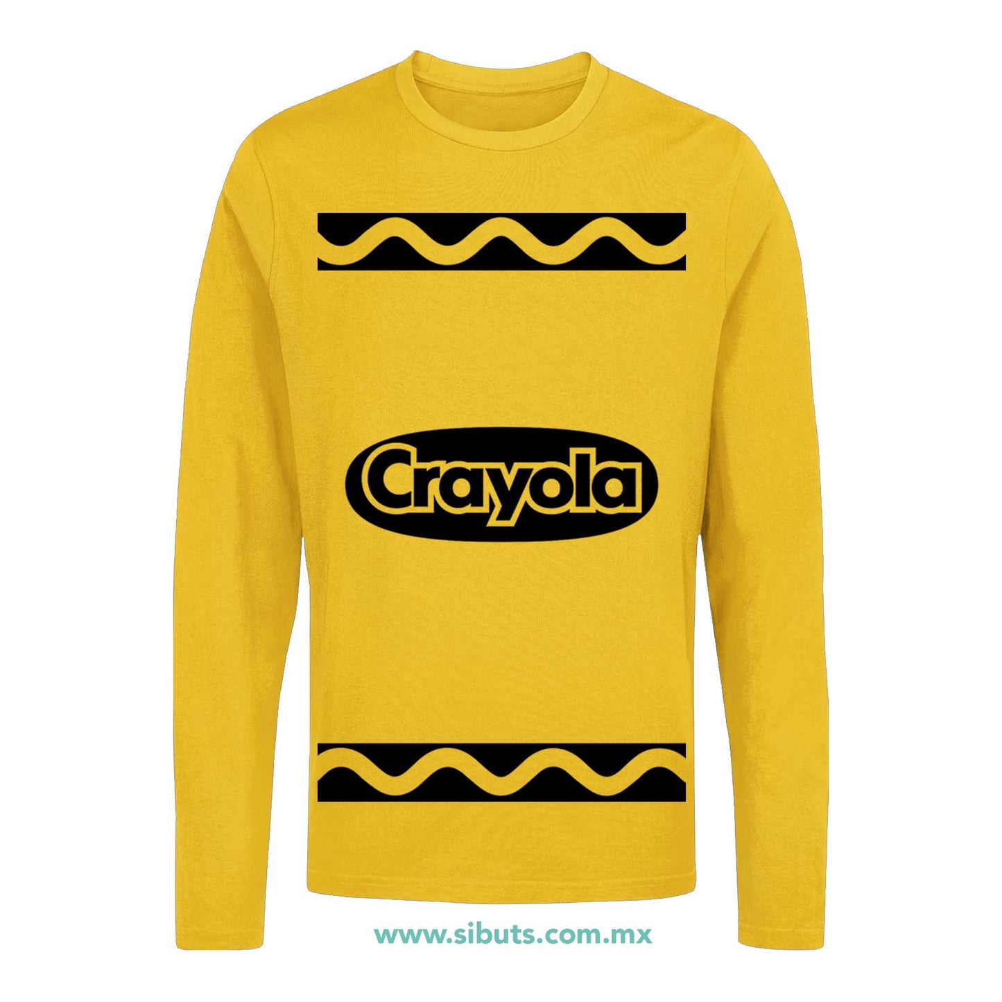 Playera Hombre Manga Larga Crayola mango