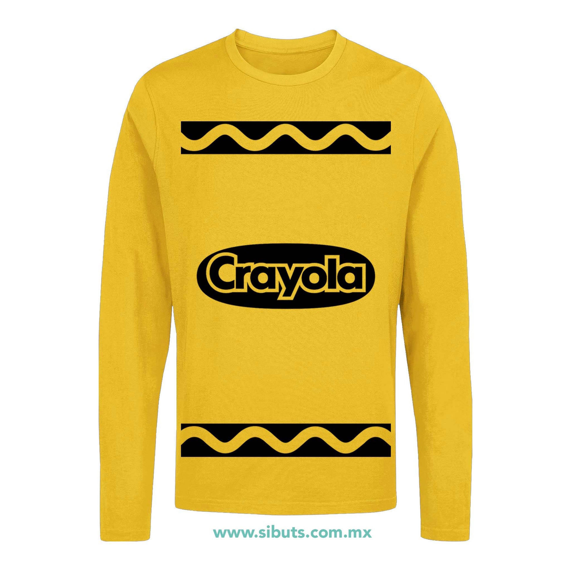 Playera Hombre Manga Larga Crayola mango