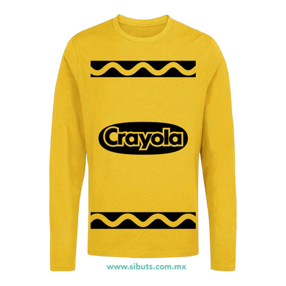Playera Hombre Manga Larga Crayola mango