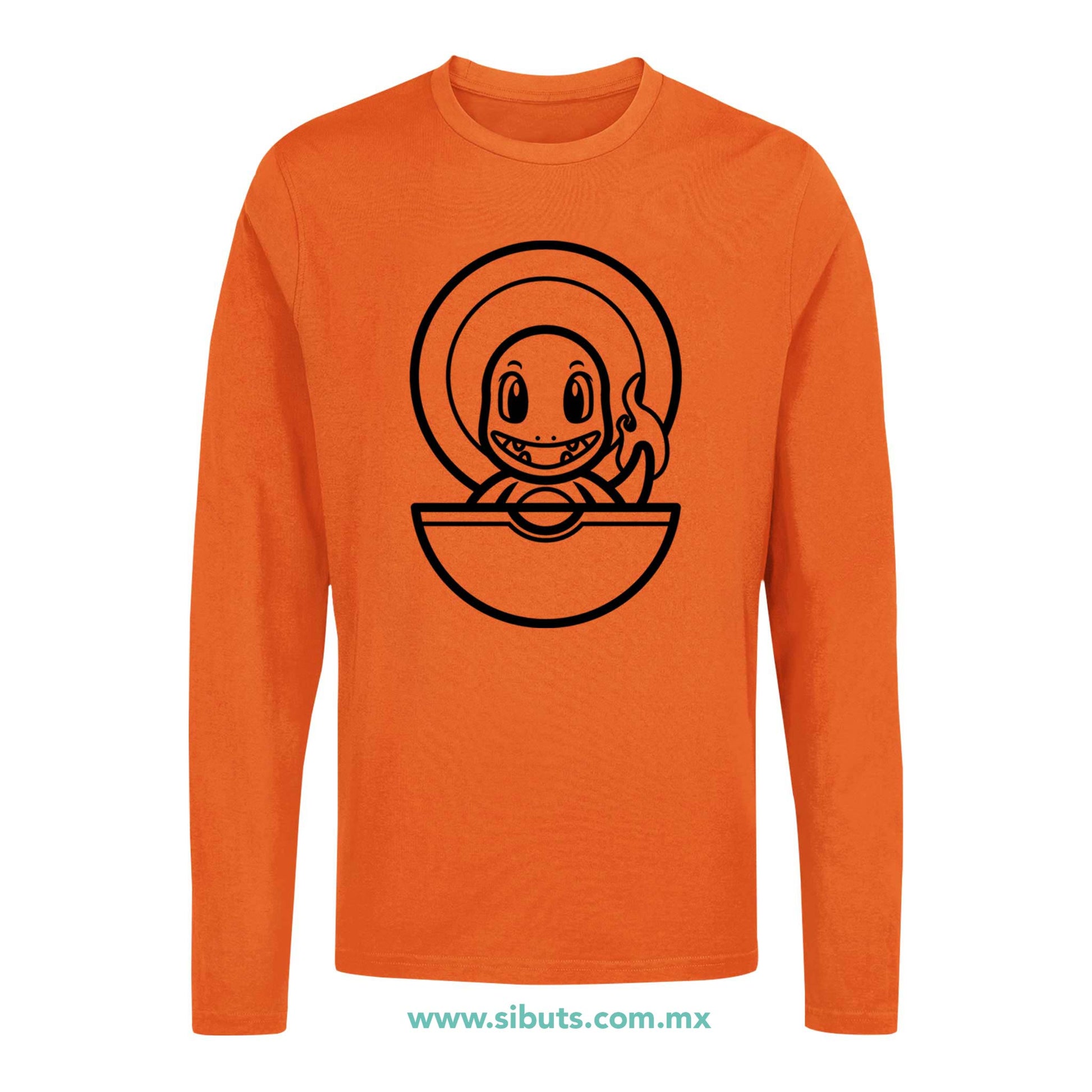 Playera Hombre Manga Larga Pokemon Charmander Point