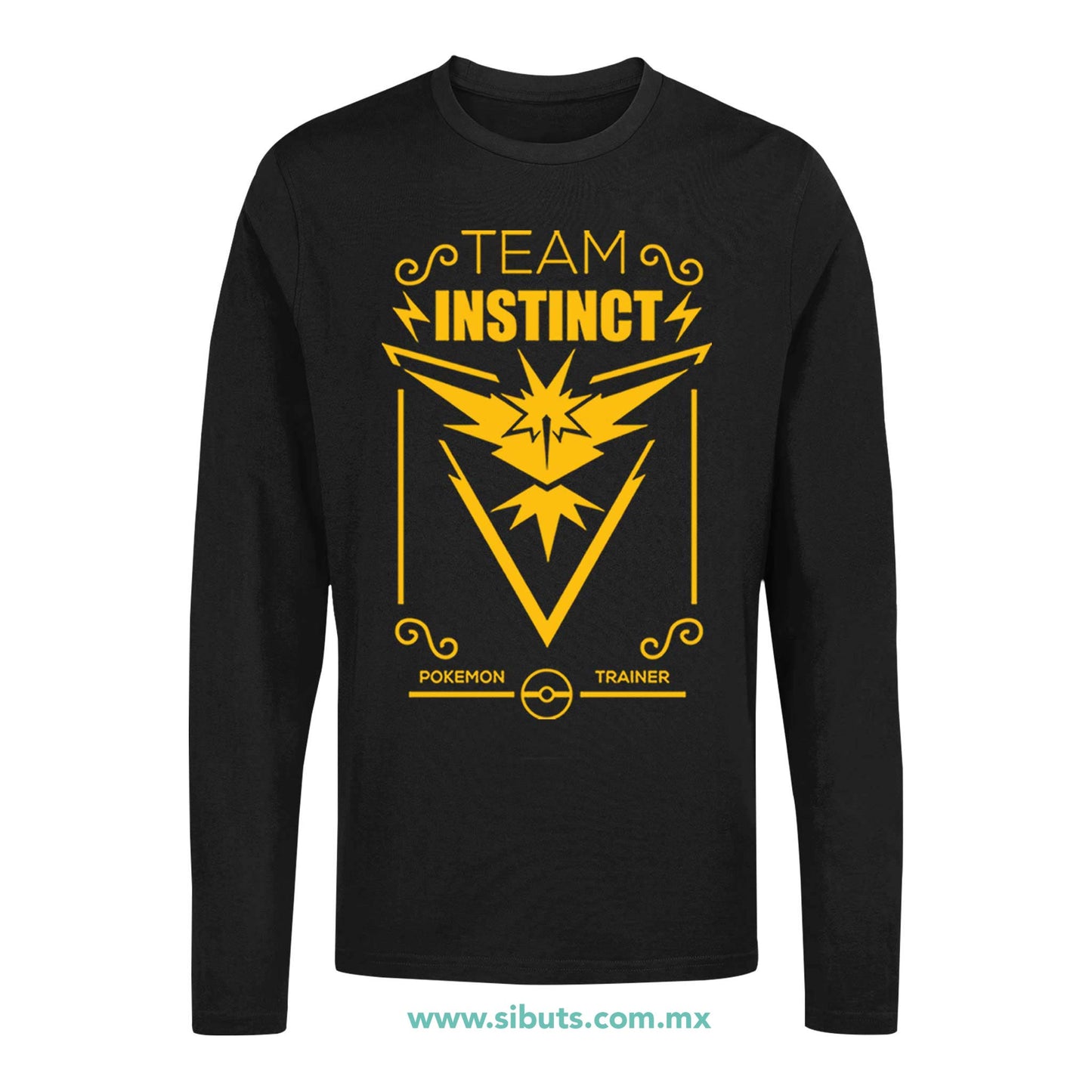 Playera Hombre Manga Larga Pokemon Go Team Instinct