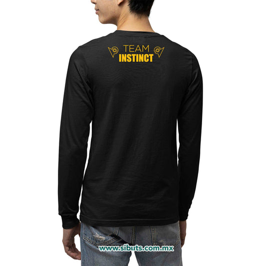 Playera Hombre Manga Larga Pokemon Go Team Instinct