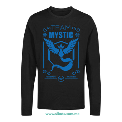 Playera Hombre Manga Larga Pokemon Go Team Mystic