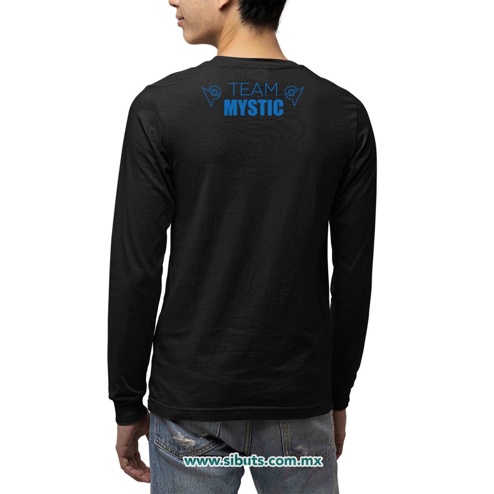 Playera Hombre Manga Larga Pokemon Go Team Mystic
