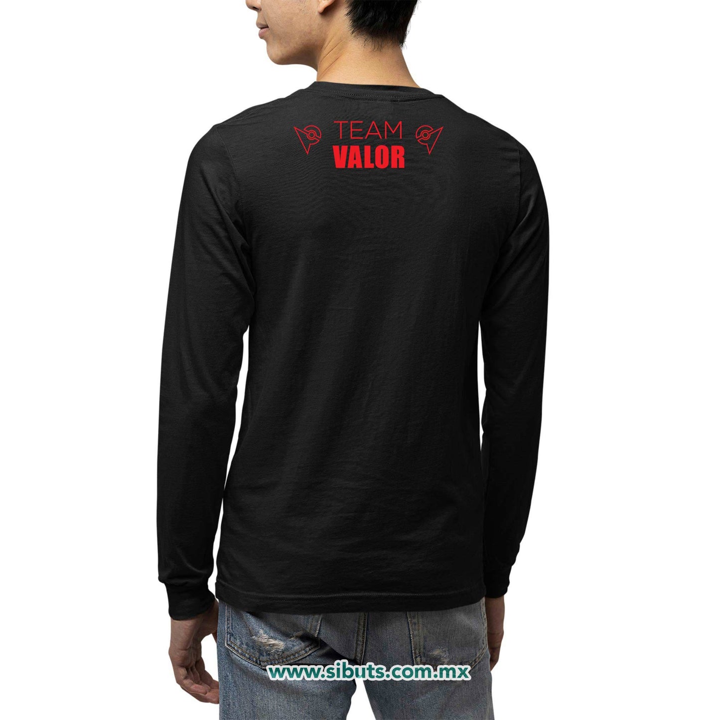 Playera Hombre Manga Larga Pokemon Go Team Valor