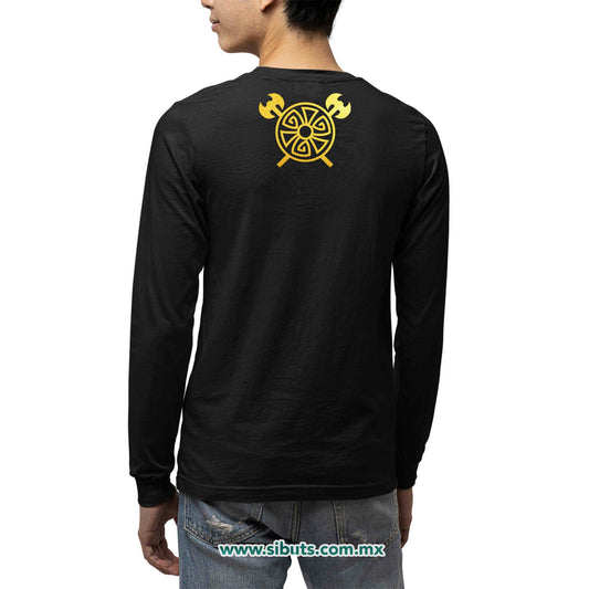 Playera Hombre Manga Larga Serie Vikingos