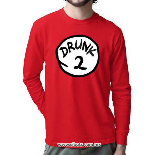 Playera Hombre Manga Larga Dr. Seuss Drunk 2