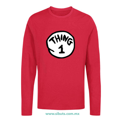 Playera Hombre Manga Larga Dr. Seuss Thing 1
