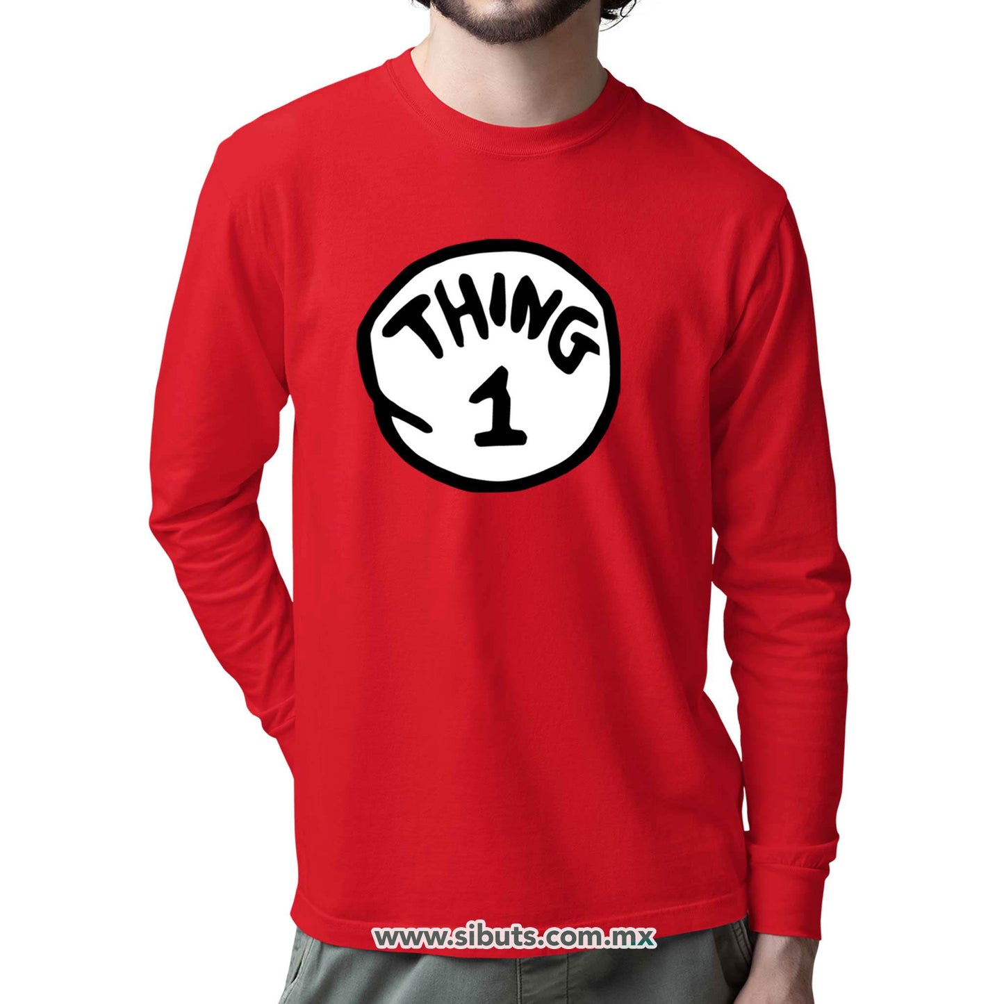 Playera Hombre Manga Larga Dr. Seuss Thing 1